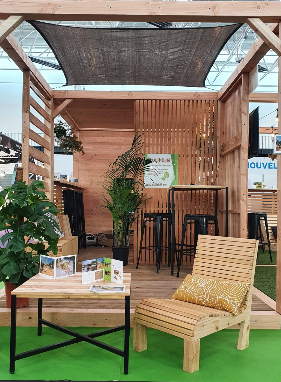 Aménagement espace détente bois - evokub