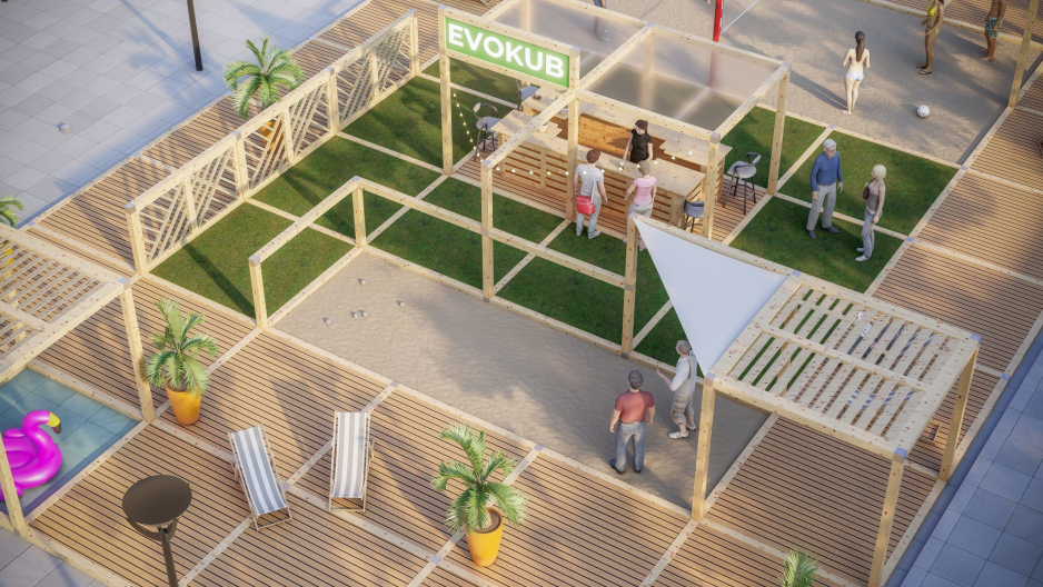 Projet d'aménagement d'une plage urbaine en centre ville - Caen, Rouen, Le Havre, Le Mans