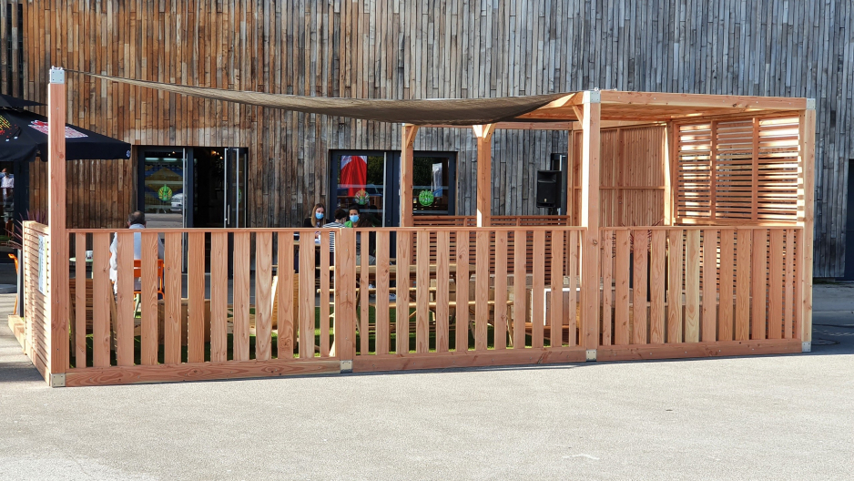 EvoKub - terrasse extérieure en bois - 75m2 - Création et installation à Caen
