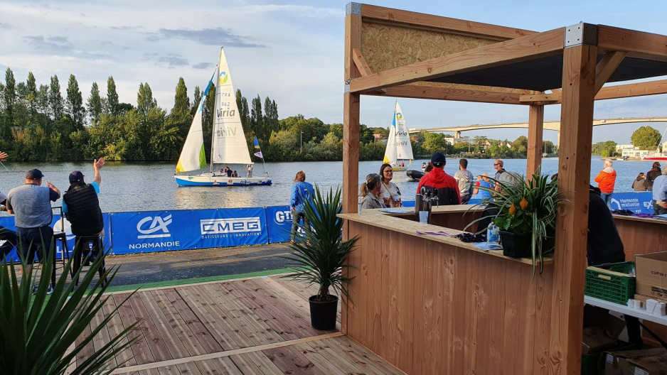 Norlanda s cup 2021 - conception et installation du bar des équipages avec solution aménagement écoresponsable en bois