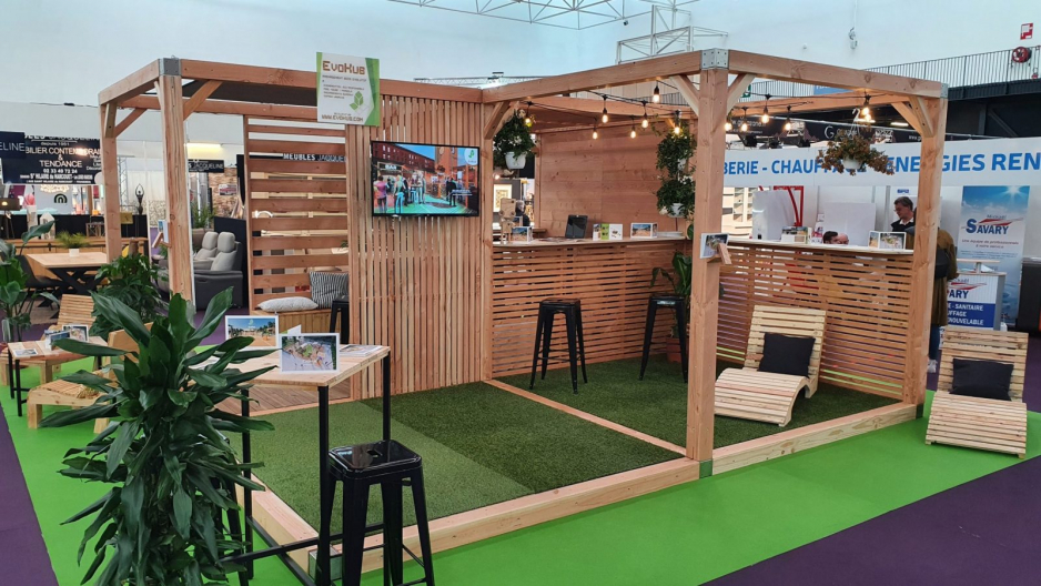 Stand bois écoresponsable - foire salon exposition evenementiel Caen / Deauville / Le Mans / Rennes