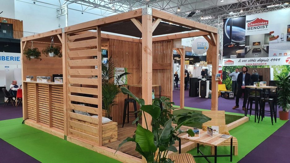 Stand salon écoresponsable Stand salon en bois écoresponsable - création et location de stand évènementiel durable